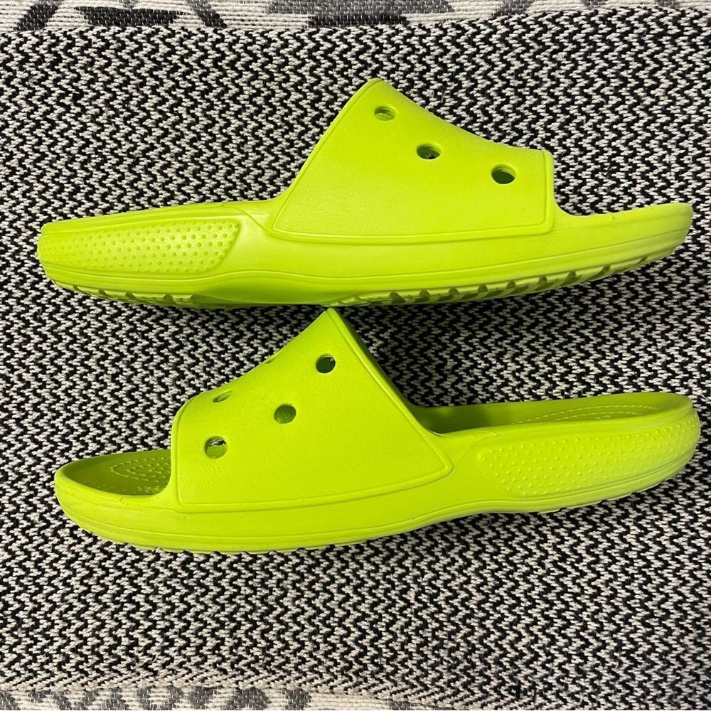 Crocs Classic Green Slide Sandals Sz-9Men/11Women - Picture 6 of 8